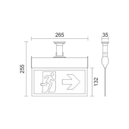 ΦΩΤΙΣΤΙΚΟ EXIT LED 3W 6000K