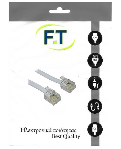 FTT16-301 WHITE Τηλεφωνική καλωδίωση 1m
