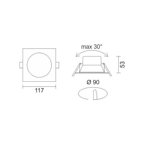 ΧΩΝΕΥΤΑ LED ΟΡΟΦΗΣ CCT ΠΕΡΙΣΤΡΕΦΟΜΕΝΑ 12W 3000K | 4000K | 6000K