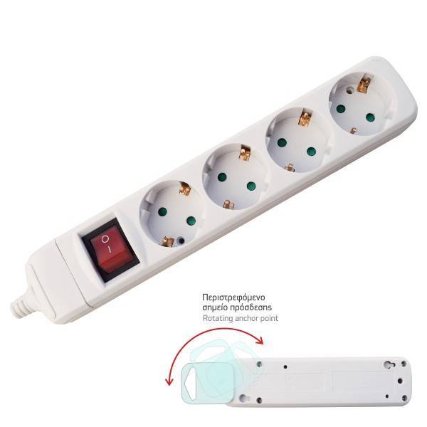 ΠΟΛΥΠΡΙΖΑ ΧΩΡΙΣ ΚΑΛΩΔΙΟ ΜΕ ΔΙΑΚΟΠΤΗ 4x ΠΡΙΖΕΣ