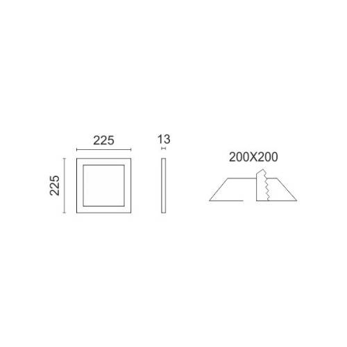 ΧΩΝΕΥΤΟ ΛΕΠΤΟ LED ΟΡΟΦΗΣ 20W 4000K