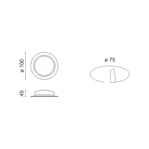 ΧΩΝΕΥΤΟ LED ΟΡΟΦΗΣ ΣΤΕΓΑΝΟ 7W 4000K