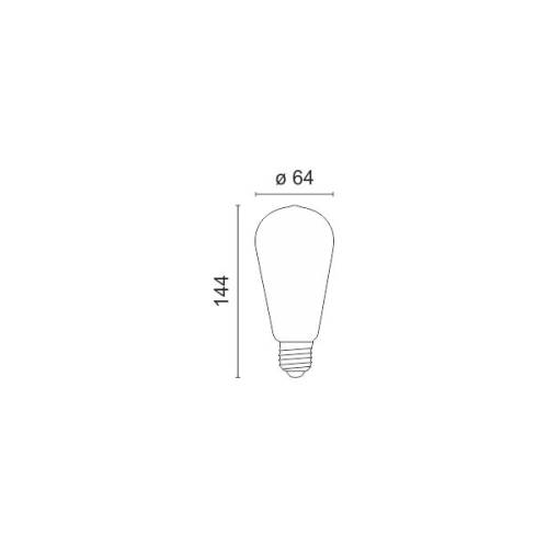 ΛΑΜΠΤΗΡAΣ E27 FILAMENT Dimmable 7W 2200K