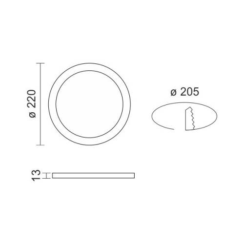 ΧΩΝΕΥΤΟ ΛΕΠΤΟ LED ΟΡΟΦΗΣ 18W 6000K