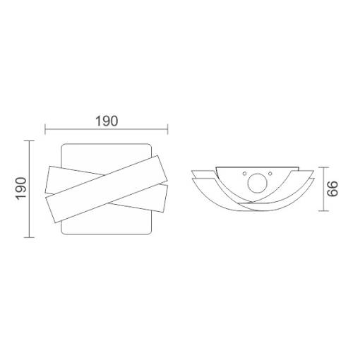 ΑΠΛΙΚΑ ΤΟΙΧΟΥ LED 7W 3000K