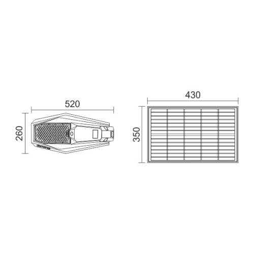 ΗΛΙΑΚΟ ΦΩΤΙΣΤΙΚΟ ΔΡΟΜΟΥ LED ΜΕ ΤΗΛΕΧΕΙΡΙΣΤΗΡΙΟ 100W 6000K