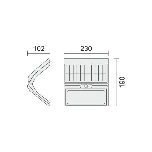 ΗΛΙΑΚΟ ΦΩΤΙΣΤΙΚΟ ΤΟΙΧΟΥ LED ΜΕ ΑΙΣΘΗΤΗΡΑ PIR 60W 6000K
